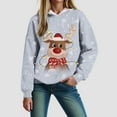 thumbnail image 2 of Futezty Women Christmas Sweatshirt Xmas Fleece Warm Vacation Tunic Sweater Shirt Graphic Pullover Top, 2 of 6