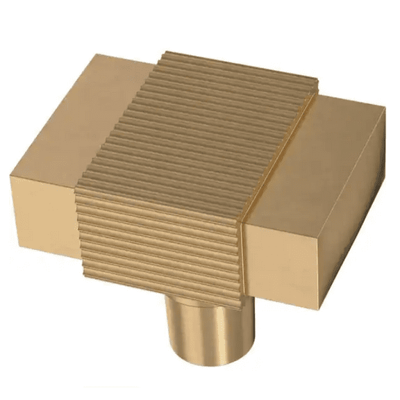 Liberty P43201C-CZ 1 19/32" Fluted Square Cabinet Drawer Knob Champagne Bronze