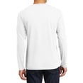 thumbnail image 4 of Men's Perfect Weight Long Sleeve Crew Neck Soft Cotton T-Shirt Bright White X-Small, 4 of 5