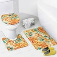 thumbnail image 4 of Bathroom Shower Curtain Sets with Rugs, Mustard Yellow Leaf Branch Pattern Printed on Bathroom Shower Curtain Sets with Rugs, Perfect for Bathroom Hotel Dorm Spa Home, 72 x 72 inches, 4 of 8