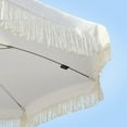 thumbnail image 4 of AMMSUN 7ft Fringe Patio Umbrella, Outdoor Table Tassels Umbrella with Push Button Tilt UPF50+ Shade Shelter,Cream White Camping Sun, 4 of 11