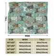 thumbnail image 3 of Wijzvio Labradoodle Dogs Lovers Flower Floral Throw Blanket Soft Fuzzy Fleece Blanket For Couch Bed Living Room Decoration 60"X50", 3 of 9