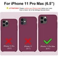 thumbnail image 2 of Liquid Silicone Case for iPhone 11 Pro Max, Slim Liquid Silicone Case with Open Bottom, Soft Gel Rubber Case Cover for iPhone 11 Pro Max(2019) 6.5 inch - Wine Red, 2 of 12