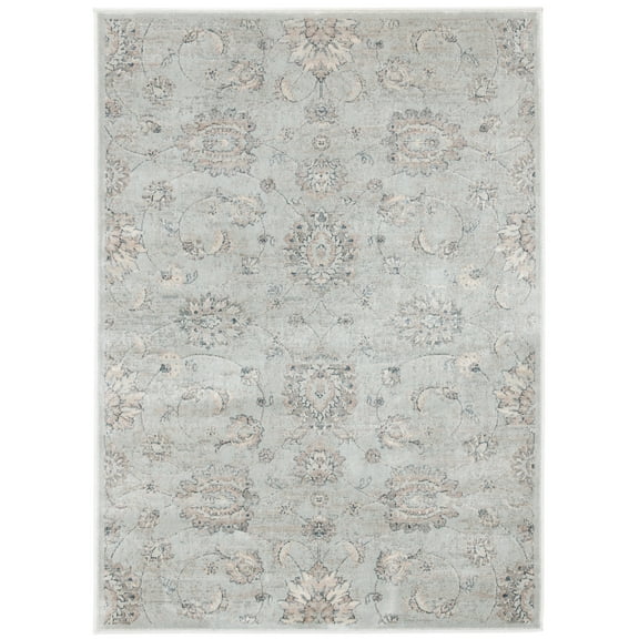 SAFAVIEH Vintage Thornton Floral Area Rug, Light Blue/Grey, 3'3" x 4'7"
