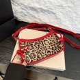thumbnail image 4 of Bolso de mano con lazo y estampado de leopardo para mujer, moderno, de un solo hombro, estilo baguette francés, para primavera de 2025, 4 of 5