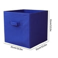 thumbnail image 3 of Foldable Uncovered Storage Box, Large Open-Top Organizer Bin for Wardrobe, Closet & Sundries, Sturdy Collapsible Storage Container for Home, Bedroom & Laundry Organization, 12*12*12in, Blue, 3 of 9