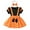 Orange, variant on Hiijoy Infant Girls Outfits Short Sleeve T Shirt Polka Dot Suspender Skirt Headband, Sizes 12-18M