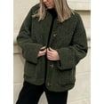 thumbnail image 2 of Cuteduck Women's Sherpa Jacket Warm Winter Casual Plush Lamb Coat S-2XL, 2 of 7