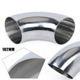 thumbnail image 1 of FETCOI 4Pcs Weld Elbow Pipe Stainless Steel 102mm Sanitary Fitting Weld Elbow Pipe Silvery for Refitting Exhaust Elbow Stair Handrail etc, 1 of 11