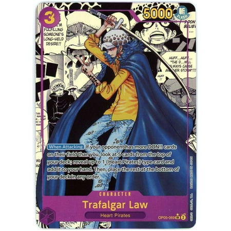 One Piece Awakening of the New Era Super Rare Trafalgar Law OP05-069 (Alternate Art 2)