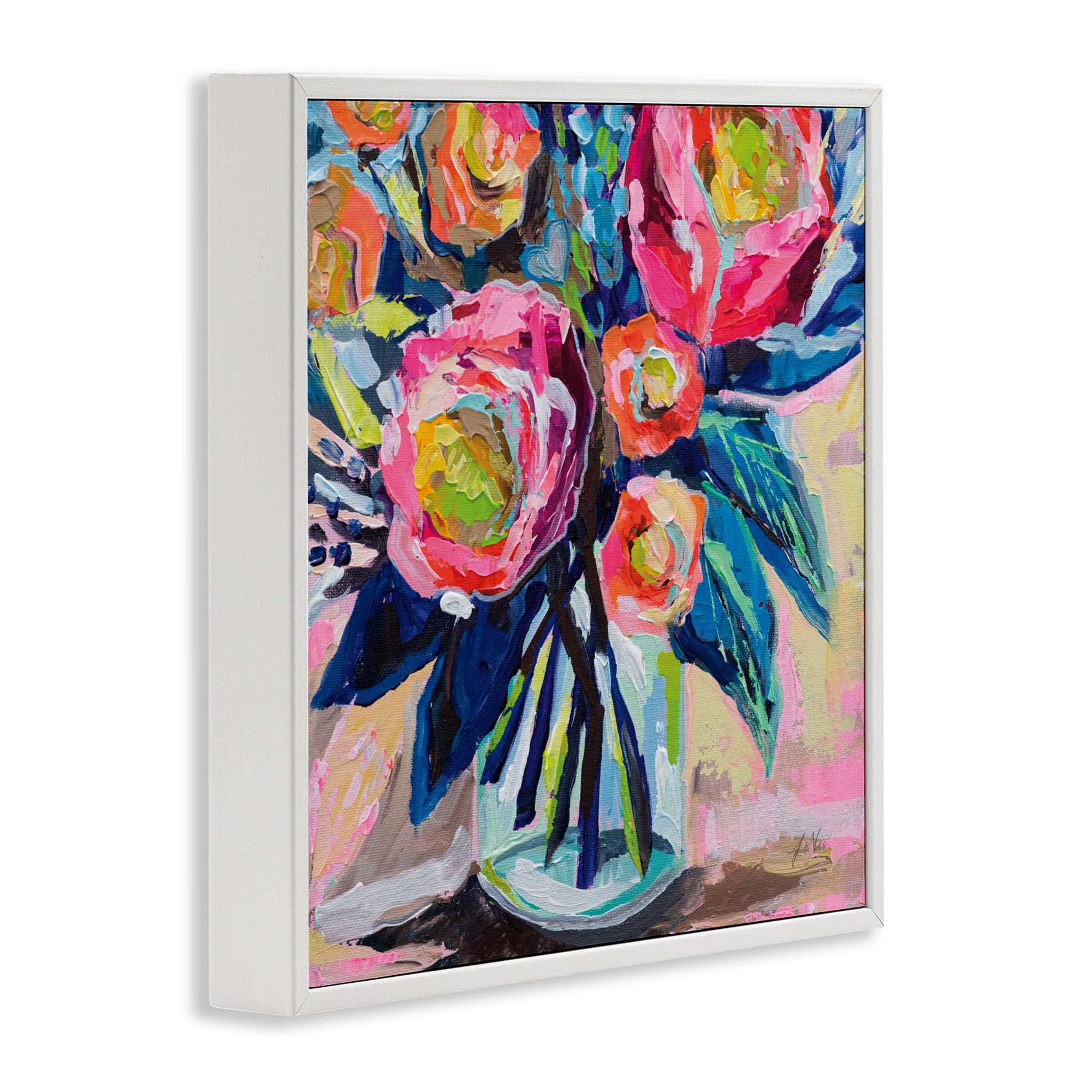 Stupell Industries Because You Love Me White Framed Giclee Art, design by Jeanette Vertentes