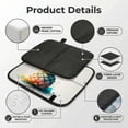 thumbnail image 4 of Watercolor Pineapple Art Foldable Seat Cushion for Bleachers, Stadium Seats, Camping & Outdoor Events, Portable Lightweight Pad with Carabiner, 4 of 6