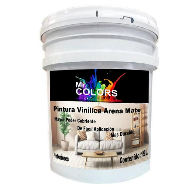 Pintura Vinílica para Interior y Exterior VentDepot 19L Mate Secado 45 min Color Arena