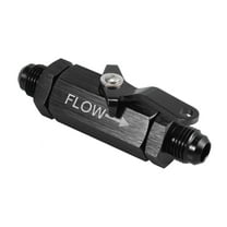 AN6 -6AN 9/16"-18 Thread Male Fitting 3/8" Inline Fuel Shut Off Valve Cut Off w/ Cable Lever for Car Motorcycle Black
