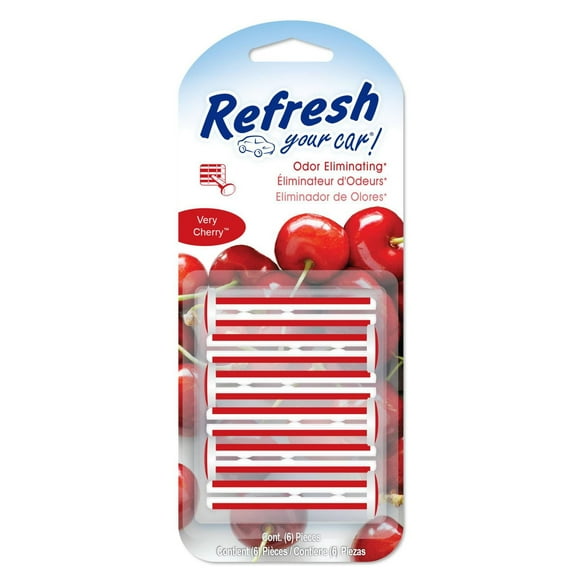 Refresh Your Car! Vent Stick Verry Cherry Scent Air Freshener - 6 Count, Vent Stick Verry Cherry Scent Air Freshener - 6 Count