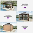 thumbnail image 2 of PURPLE LEAF Gazebo 10' X 13' Outdoor Hardtop Gazebo Galvanized Steel Double Roof Canopy Patio Metal Gazebo Aluminum Frame Permanent Pavilion, 2 of 14