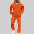 thumbnail image 2 of Frnrwgo Men's 2-Piece Hoodie and Pants Set Loose Fit Warm Comfortable Casual Tracksuit Fall Winter Outfit with Pockets, 2 of 8