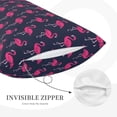 thumbnail image 3 of Daiia Cute Flamingo Bedding Waterproof Pillow Protector Zippered Queen – Bed Bug Proof Pillow Encasement-14"x20", 3 of 6
