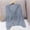 Blue, variant on Josdec Women Button Front Knit Hooded Cardigan, Long Sleeve Soft Lightweight Solid Casual Layering Pullover Knit Tops One Size
