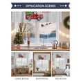 thumbnail image 6 of Valances for Windows Merry Christmas Winter Rod Pocket Cafe Window Treatments Valance Curtains for Kitchen Bathroom Laundry Basement Windows 60"x14", 6 of 7