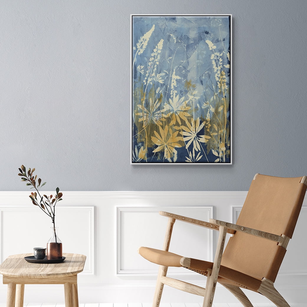 Wild Lupine Framed Premium Gallery Wrapped Canvas - Ready to Hang - 27 x 41 - White Floating Frame