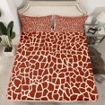 thumbnail image 2 of Homewish Fashion Giraffe Print Twin Sheet Sets, Brown Abstract Ombre Twin Fitted Sheet, Teens Adult Women Flat Sheet, Lightweight Room Decor, 3pcs, 2 of 7