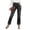 Black, variant on Womens Jeans Casual Straight Leg High Waist Comfortable Denim Pants Slim Fit Trousers for Women Black L