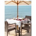 thumbnail image 2 of Outdoor Tablecloth with Umbrella Hole and Zipper, Merry Christmas Square Table Cloth 60x60 Inch Waterproof Tablecloth, Plaid Xmas Elk Seasonal Winter Holiday Picnic Table Cover for Patio Camping, 2 of 7
