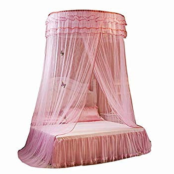 Luxury Princess Pastoral Lace Bed Canopy Net Crib Luminous