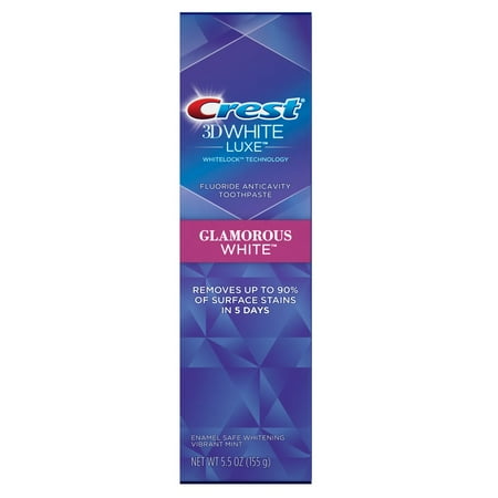 4 Pack - Crest 3d White Luxe Glamorous White Toothpaste Vibrant Mint 5.5oz Each