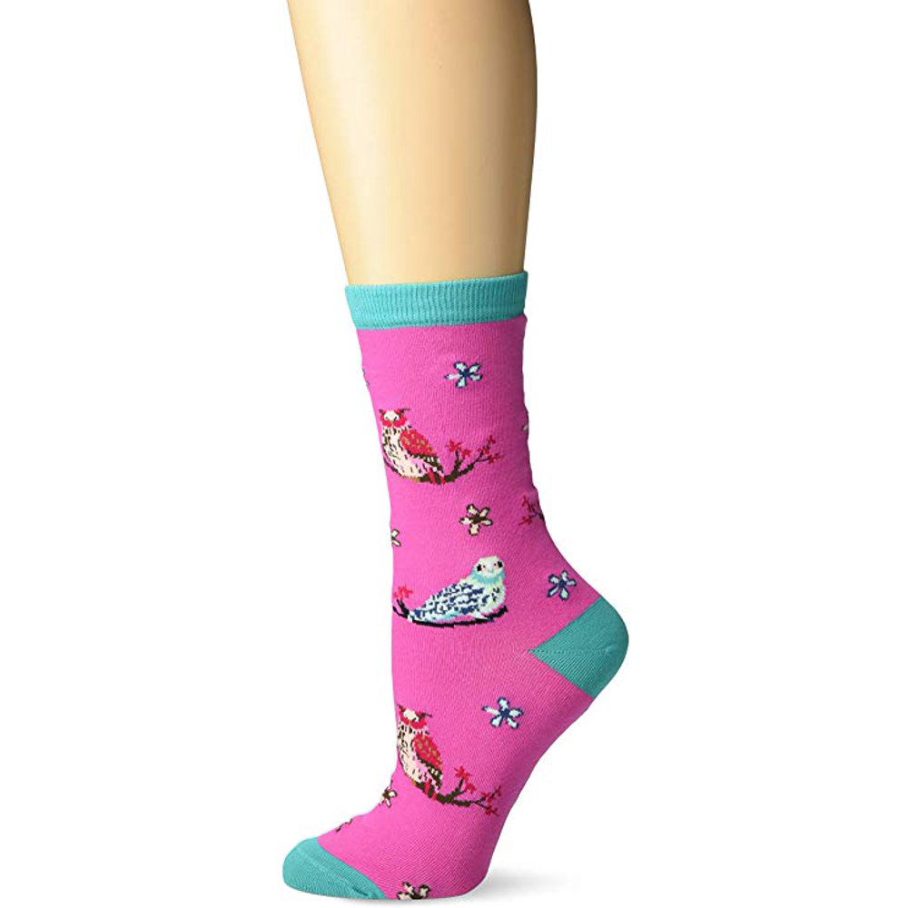K. Bell Socks Women's Crew Socks K Bell Owls Purple (911)