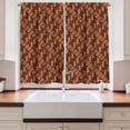 thumbnail image 2 of Ambesonne Brown Kitchen Curtains, Indonesian Parang Barong, 55"x45", Brown Apricot Caramel, 2 of 3