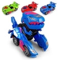 thumbnail image 2 of 2 In 1 Dinosaur Transformation LED Car T-Rex Toys With Light Sound Dinosaur Car Electric, 2 of 4