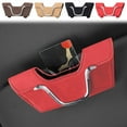 thumbnail image 1 of Funda para gafas de coche para parasol - Soporte magnético para gafas de sol con forro de ante, caja universal de almacenamiento interior para gafas, 1 of 6
