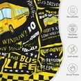 thumbnail image 3 of Shool Bus Throw Blanket, Lightweight Flannel Blanket for Sofa, Couch, Bed, Camping, Travel - Best Gift for Bus Driver, Super Soft Cozy Black Fleece Blanket 60"x80", 3 of 6