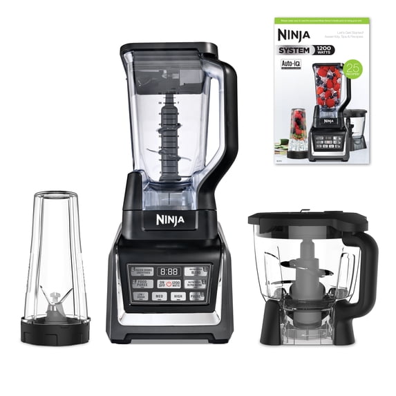 Ninja Auto-iQ Kitchen System 1200 Watts 5-Speed Blender, Black (4 Count)