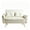 Beige, variant on 48" Modern Faux Leather Loveseat with 2 Pillows - Small Space Sofa for Living Room, Bedroom, Apartment & Office