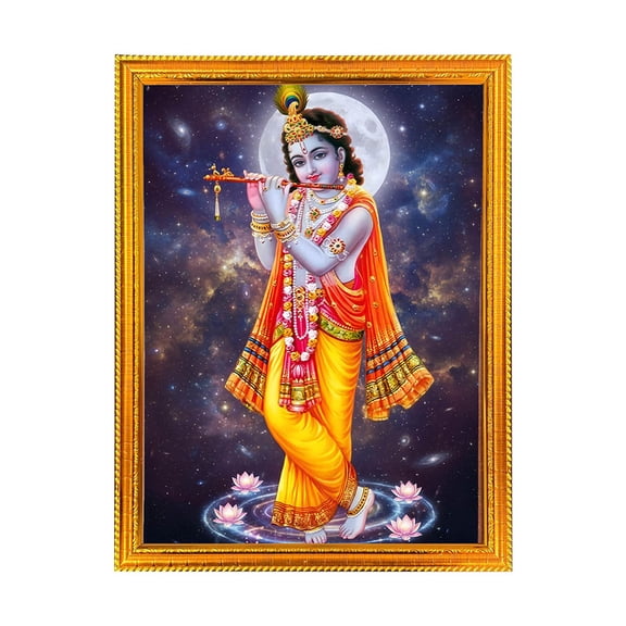 Krishna-Religious God Photo Frame for Home & Pooja Room Decor