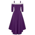 thumbnail image 3 of FcBaudy Robe à Manches Longues Col en V, Robes d'Été pour Femmes, Robes d'Été Mode Mi-Longues Sans Manches Imprimé Vintage de Noël pour Femmes, 3 of 3