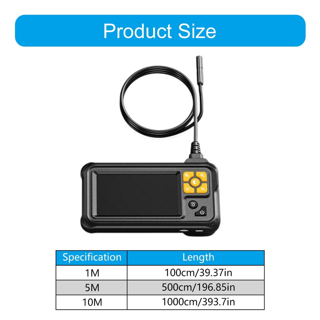 Handheld Borescope 8 LED Illuminates 4.3inch LCD Display Inspection for Machinery Pipe Erosion Checks