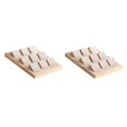 thumbnail image 1 of Maytalsory Rustic Wood Earring Card Holder with Tray for Jewelry Display Showcasing Collection 9 Pair Cream 2Set, 1 of 6