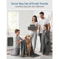 thumbnail image 3 of Casa Platino 12 Piece Towel Set, 4 Bath Towels 30x60 inch, 4 Hand Towels & 4 washcloths (13" x 13"), Highly Absorbent Cotton Towels for Bathroom - Ultimate Grey, 3 of 8