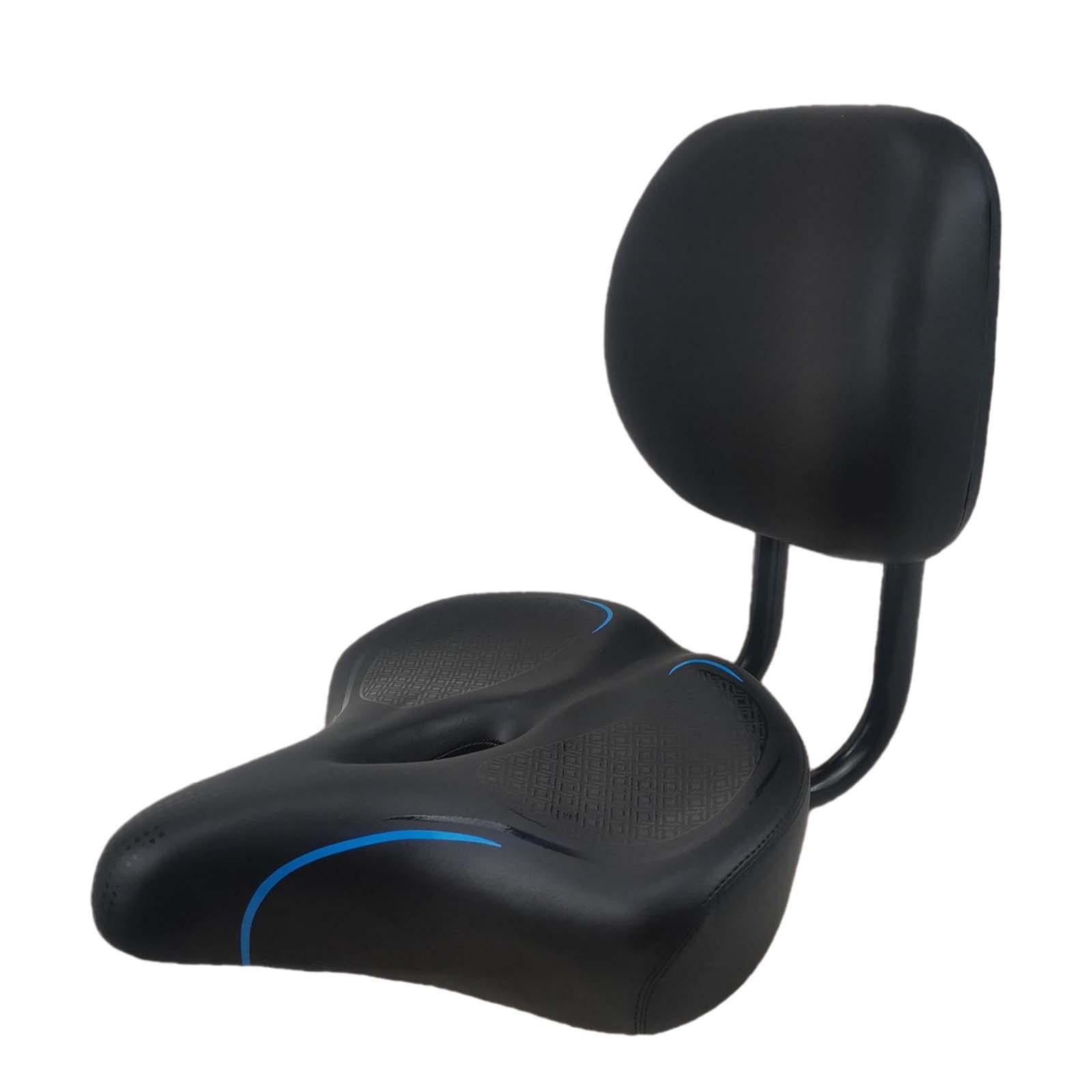 Bike Seat with Backrest Wide Seats Exercise Bike Seat Cushion Saddle Blue