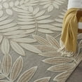 thumbnail image 3 of 7â€™ x 10â€™ Natural Leaves Indoor Outdoor Area Rug, 3 of 6