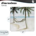 thumbnail image 4 of Stupell Industries Tropical Beach Hammock Coastal Scene Canvas Art, 17 x 17, by Lorenzo Collective, 4 of 8