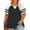 Dark Gray, variant on Vergoodr Plus-Size Tops for Women Summer V Neck T Shirts Color Block Raglan Tees