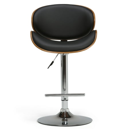 Simpli Home - Marana Bentwood Adjustable Height Gas Lift Bar Stool - Black
