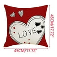 thumbnail image 5 of Tyidzon Valentines Day Decorations Throw Pillow Covers 18x18 Inch, Valentine Pillow Case for Couch Sofa Home Inside Outside Holiday Party Decor, 5 of 6