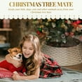 thumbnail image 3 of HOMCOM 27 inch Rustic Christmas Tree Collar, Plastic Woven Christmas Tree Skirt for Party, Holiday, Home Decoration, Coffee, 3 of 9