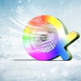 thumbnail image 1 of weibbin Desktop Charging Fan with Colorful Marquee Light Table Fan for Home Dormitory USB Circulating Fan Night Light 6.73x8.43 in, 1 of 9